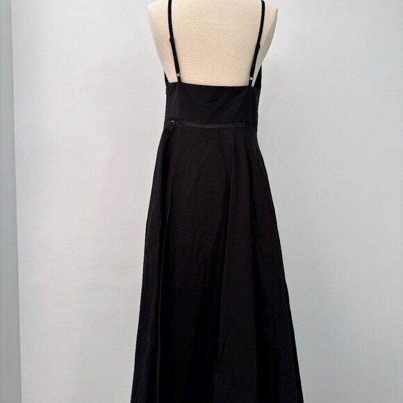 COS V-Neck Midi Slip Dress in BLACK - Size 8 - Picture 4 of 7